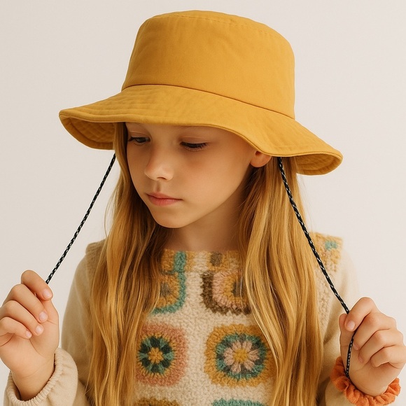 ZARA Kids | Olive Green | QUILTED BUCKET HAT WITH WIDE BRIM - Picture 5 of 5